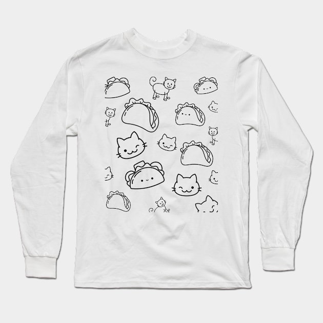 Taco-cat Long Sleeve T-Shirt by DewaJassin